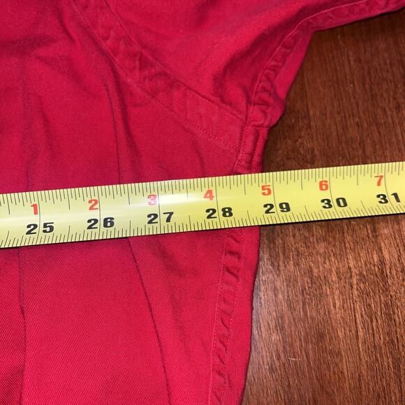 Polo Ralph Lauren Blaire Chino Shirt Button Up 100% Cotton Red Sz XL - Picture 4 of 4